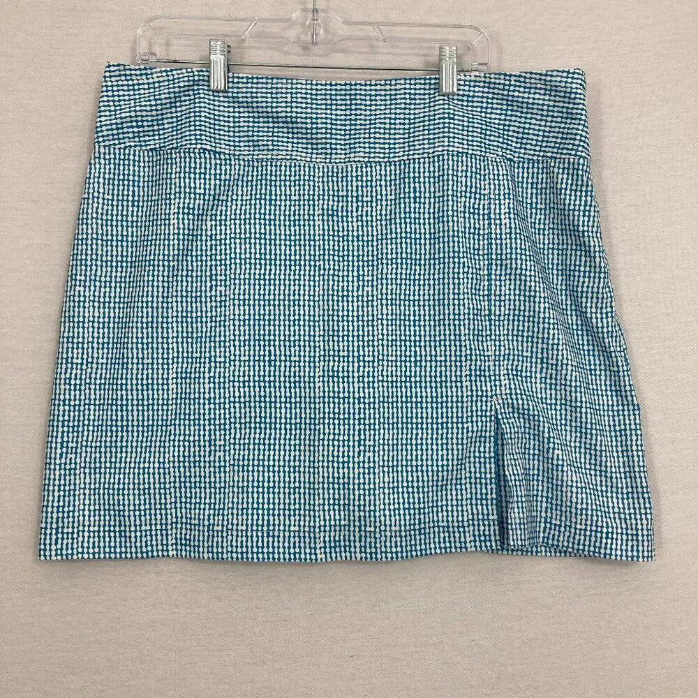 New‎ IZOD Blue White X-Treme Function Golf Stretch Athletic Skorts size 16